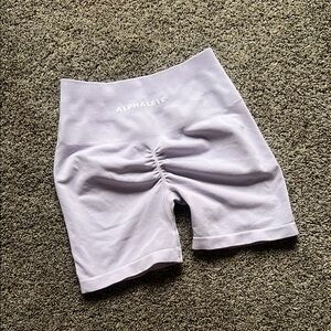Alphalete Purple Bike Shorts Elastic Waist